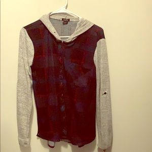 Dark Plaid Long-sleeve shirt